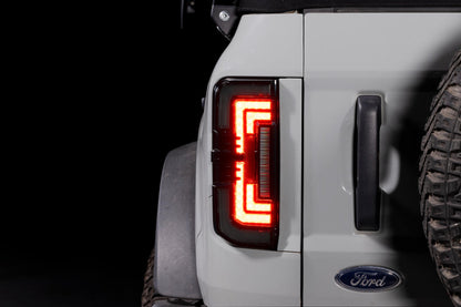 XB LED Tail Lights: Ford Bronco (21+ / Red Lens / Set)