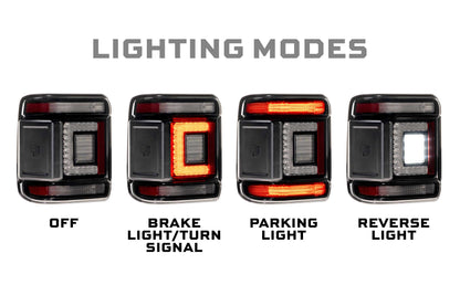 Morimoto Smoked XB Led Tail Lights for 2018+ Jeep Wrangler JL