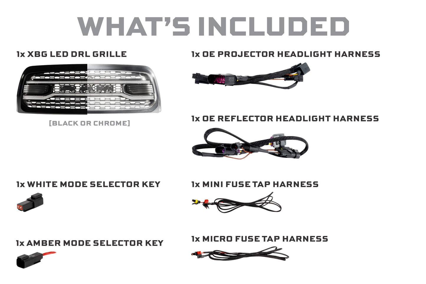 XBG LED Grille: Dodge Ram 1500 (13-18 / Black)
