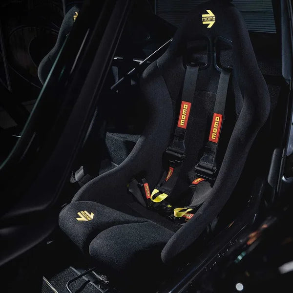 MOMO Supercup Fiberglass Composite Race Seat - Black - Size XL