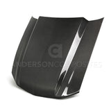 Anderson Composites Type-CJ Carbon Fiber Cowl Hood For 2010-2012 Ford Mustang - AC-HD10FDMU-CJ