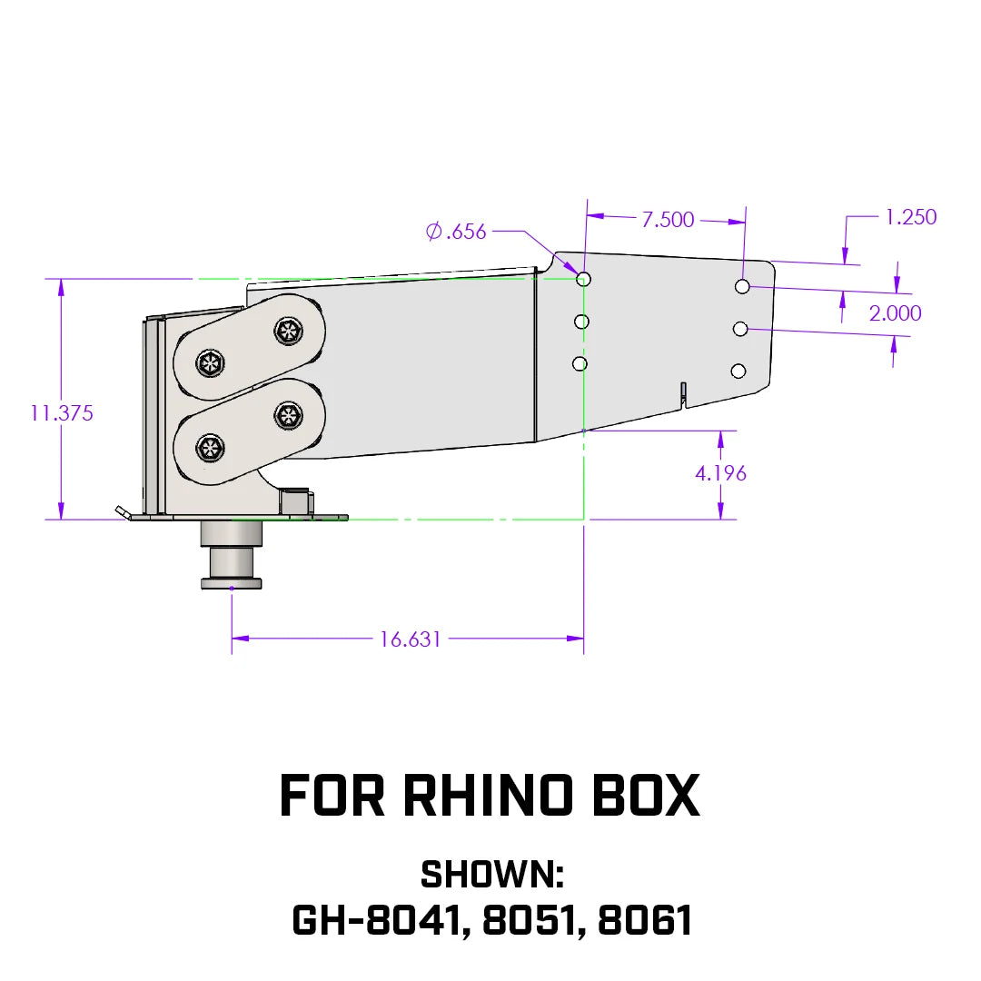 Gen-Y Executive Torsion-Flex Rhino Fifth Wheel King Pin Box 4.5K pin weight range 30K Towing - GH-8051