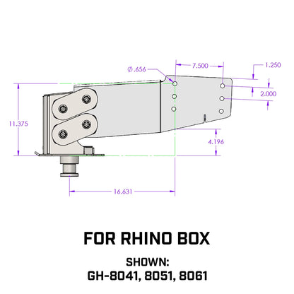 Gen-Y Executive Torsion-Flex Rhino Fifth Wheel King Pin Box 4.5K pin weight range 30K Towing - GH-8051