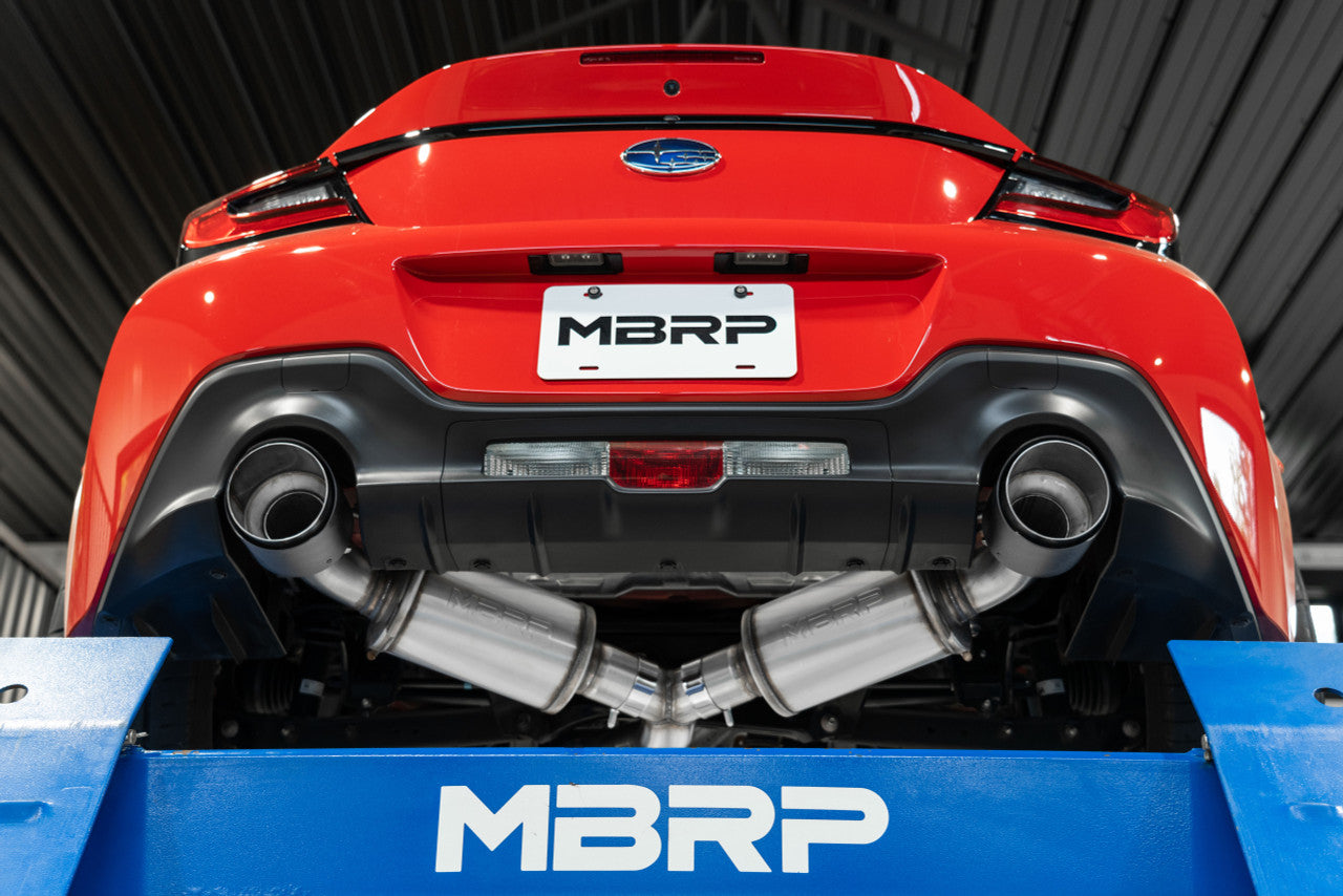 MBRP 2013-2024 FR-S / BRZ / GR86 2.4L 3in Cat Back Dual Rear Exhaust (Street Profile) - S48043BE MBRP