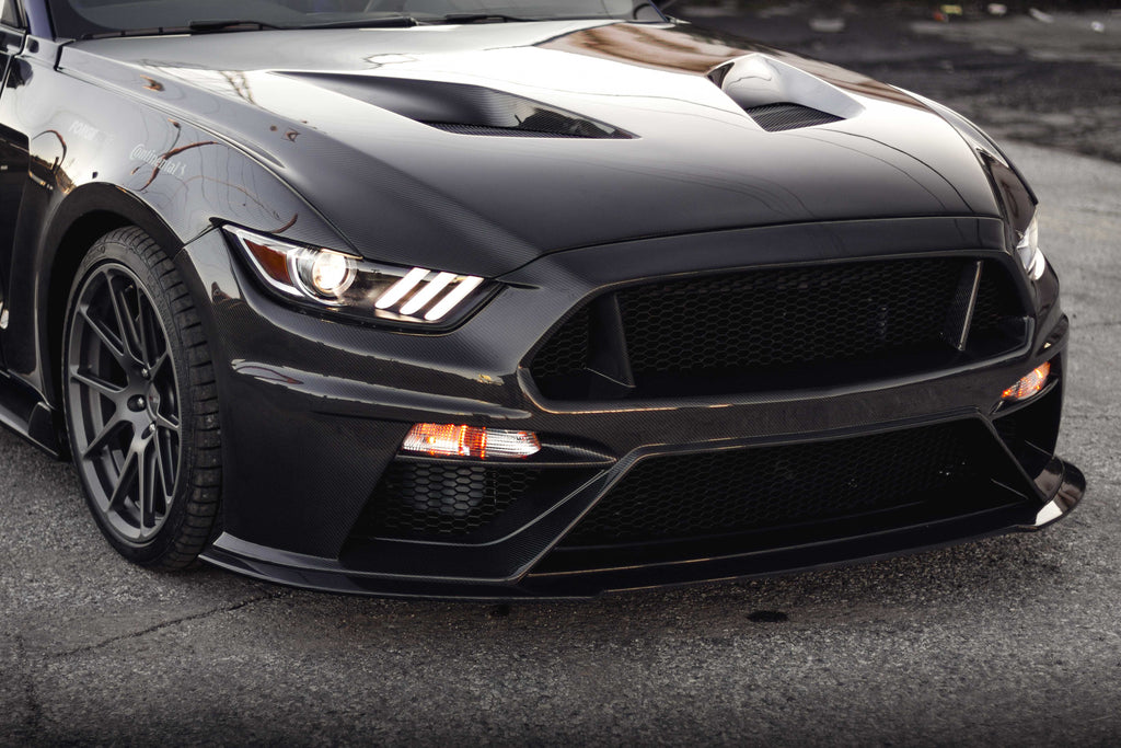 Anderson Composites 2015 - 2017 Mustang Ford GT Style Mustang Fiberglass Front Bumper With Front Lip - AC-FB15FDMU-TT-GF