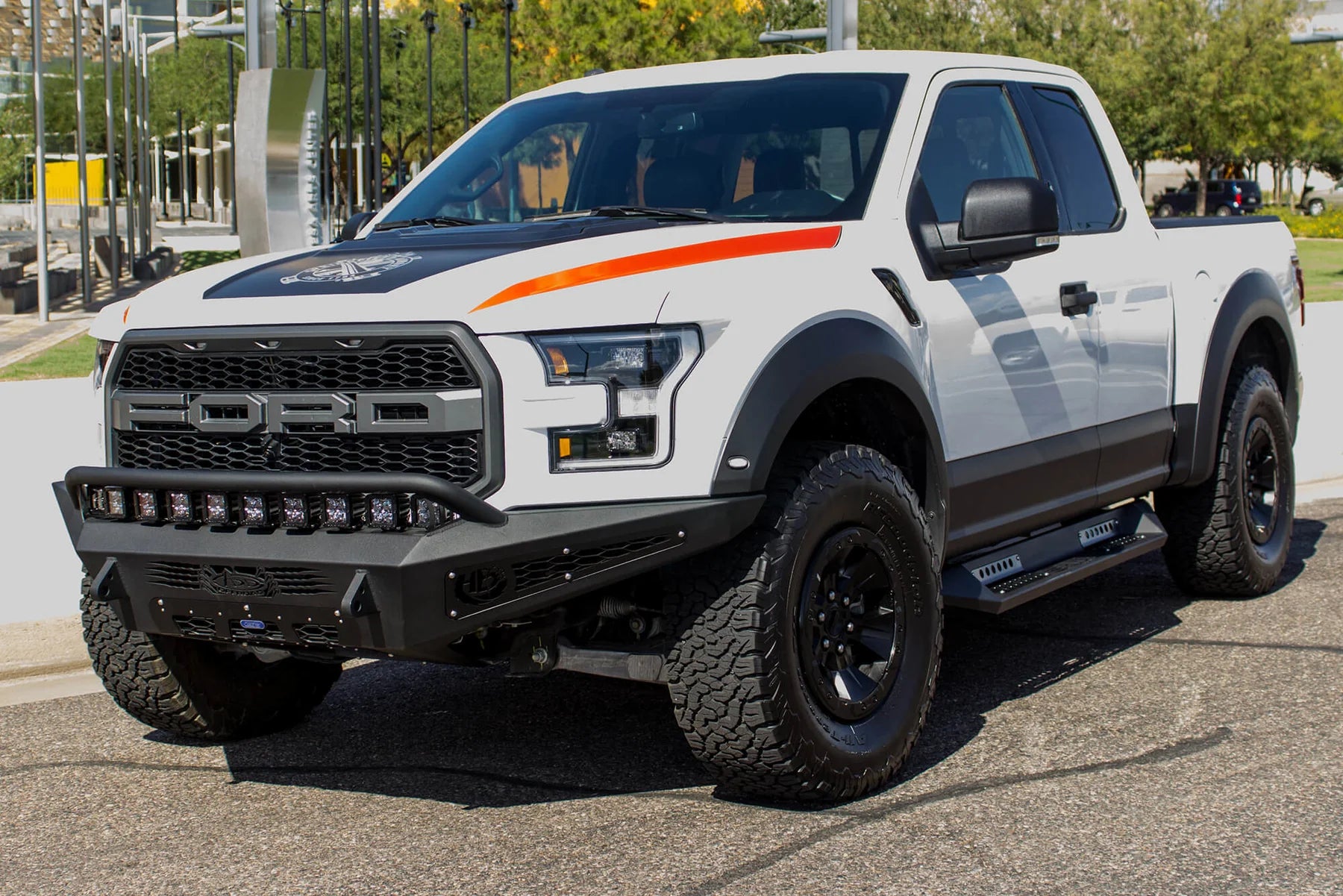 Addictive Desert Designs 2017-2020 Ford Raptor Honeybadger Front Bumper - F117432860103 Addictive Desert Designs