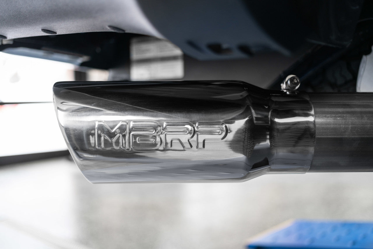 MBRP 2017-2024 Ford F-250/ F-350 6.2L, 6.8L, 7.3L 4in Resonator-Back Single Side Exit Exhaust - S5247BLK MBRP