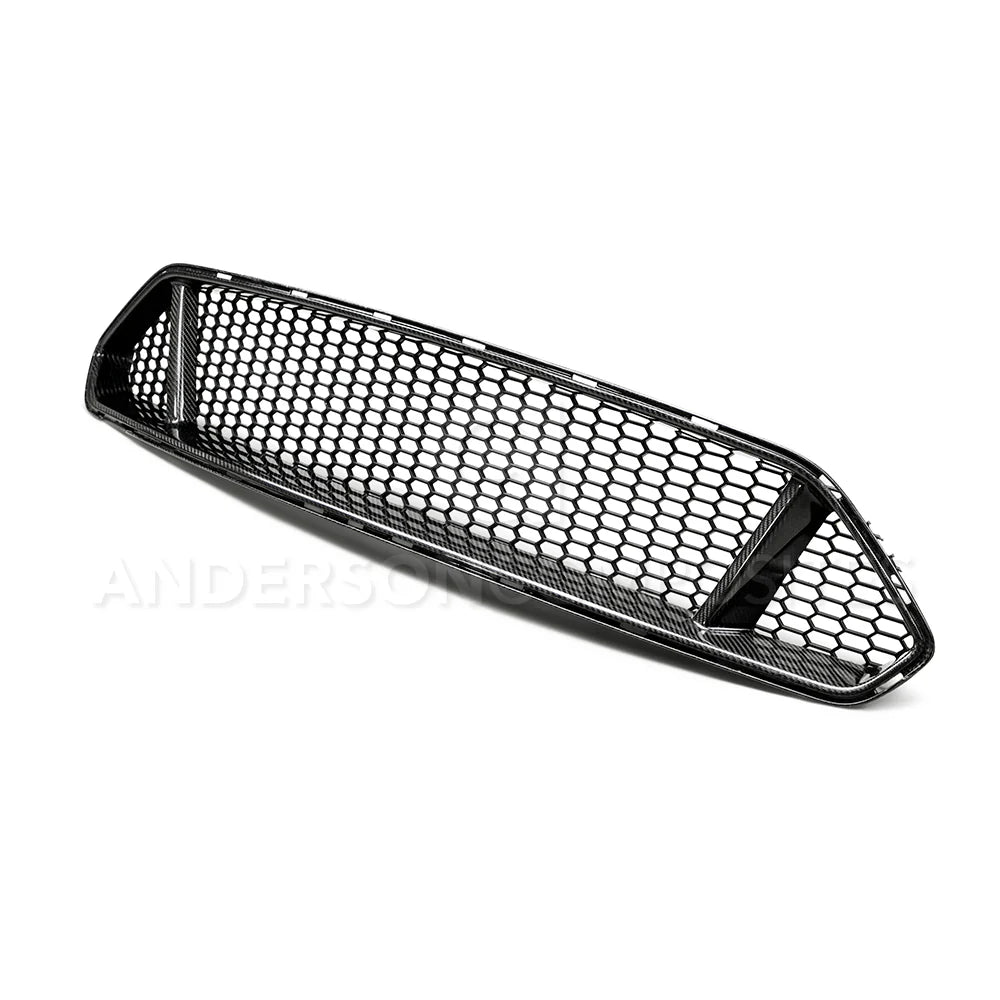 Anderson Composites 2018 - 2023 Ford Mustang Type-GT Carbon Fiber Upper Grille - AC-FG18FDMU-GT