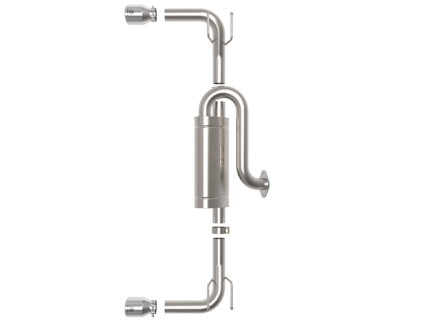AFE Mazda 3 Hatchback 19-23 L4-2.5L/2.5L Takeda 2-1/2 IN 304 Stainless Steel Axle-Back Exhaust System w/ Polished Tip - 49-37023-P aFe