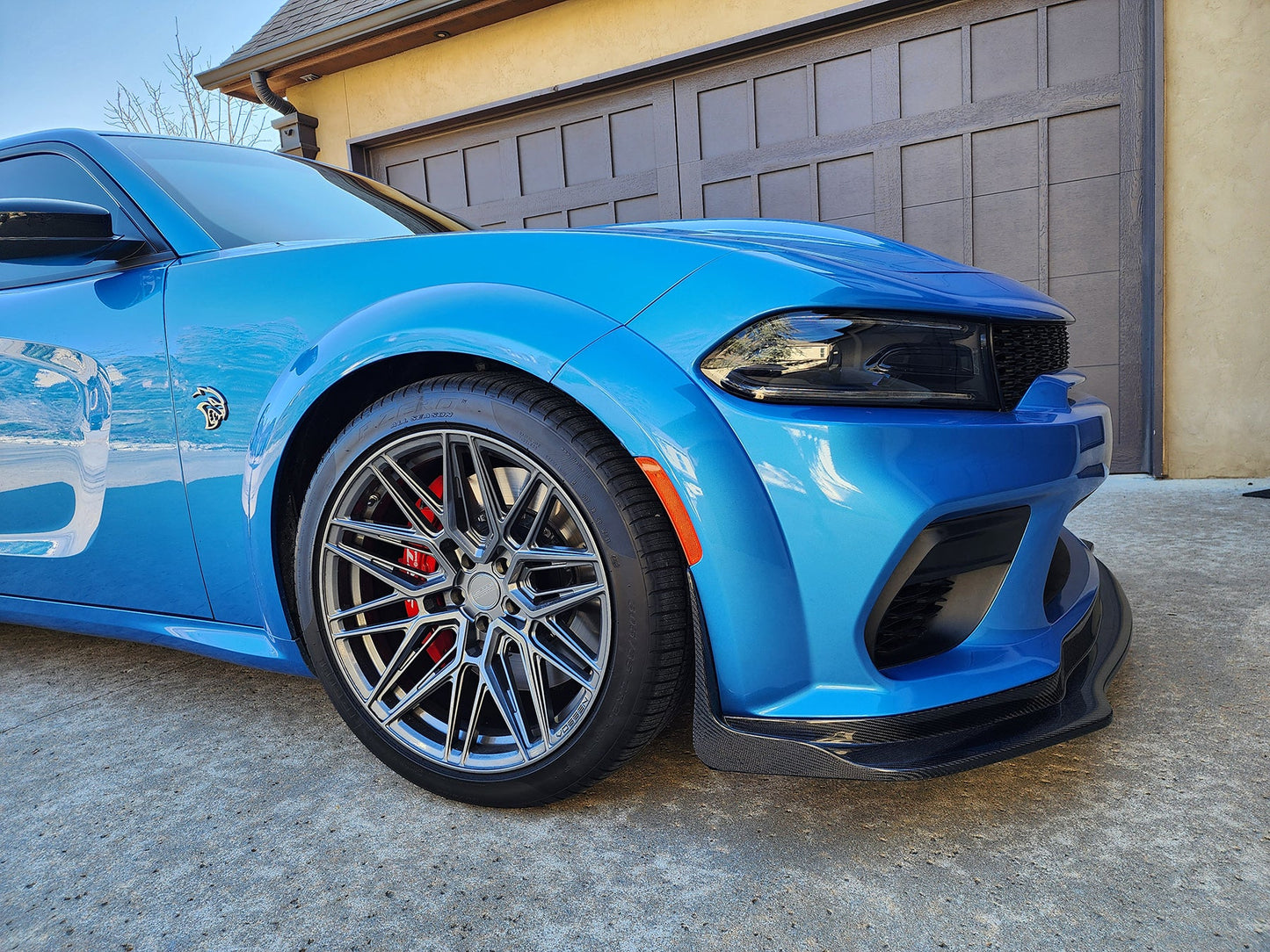 Anderson Composites 2020-2023 Dodge Charger Widebody Carbon Fiber Front Chin Spoiler - AC-FL20DGCR-MB