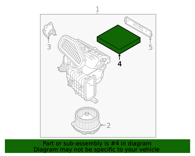 OEM Nissan Cabin Air Filter - 27277-6CT0B