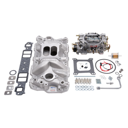 Edelbrock Single-Quad Manifold and Carb Kit for 1957-1986 Small-Block Chevy - 2021 Edelbrock