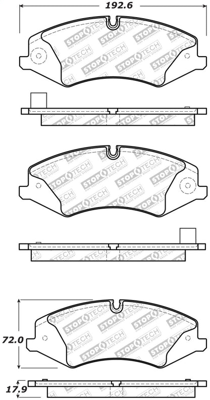 StopTech Street Disc Brake Pads - 305.14790 Stoptech