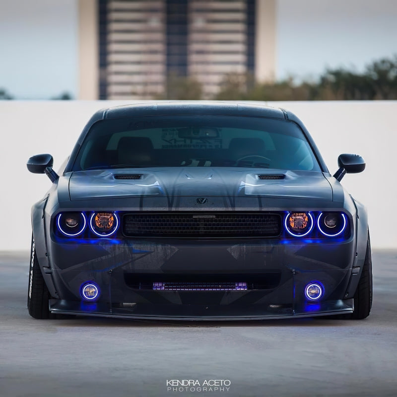 Oracle 08-14 Dodge Challenger Dynamic Surface Mount Headlight/Fog Light Halo Kit COMBO - ColorSHIFT