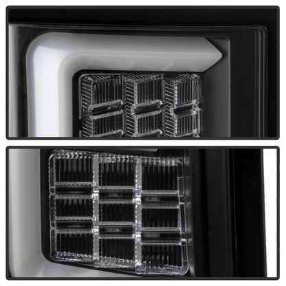 Spyder 07-10 Jeep Grand Cherokee Light Bar LED Tail Lights - Black ALT-YD-JGC07V2-LB-BK SPYDER