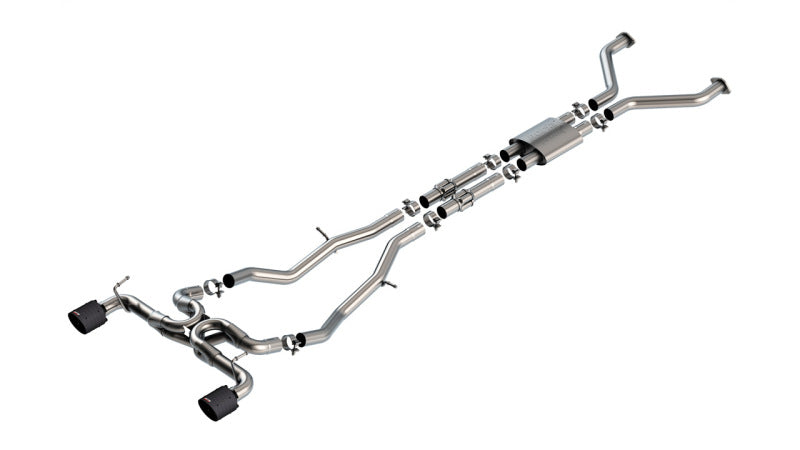 Borla 22-24 Nissan Z 2.5in ATAK Cat Back Exhaust 4.5in Tip - Carbon Fiber Black Anodized Borla