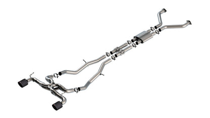 Borla 22-24 Nissan Z 2.5in ATAK Cat Back Exhaust 4.5in Tip - Carbon Fiber Black Anodized Borla