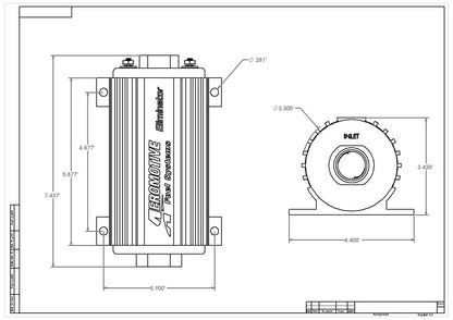 Aeromotive Eliminator In-Line Fuel Pump Black P/N 11104 Aeromotive