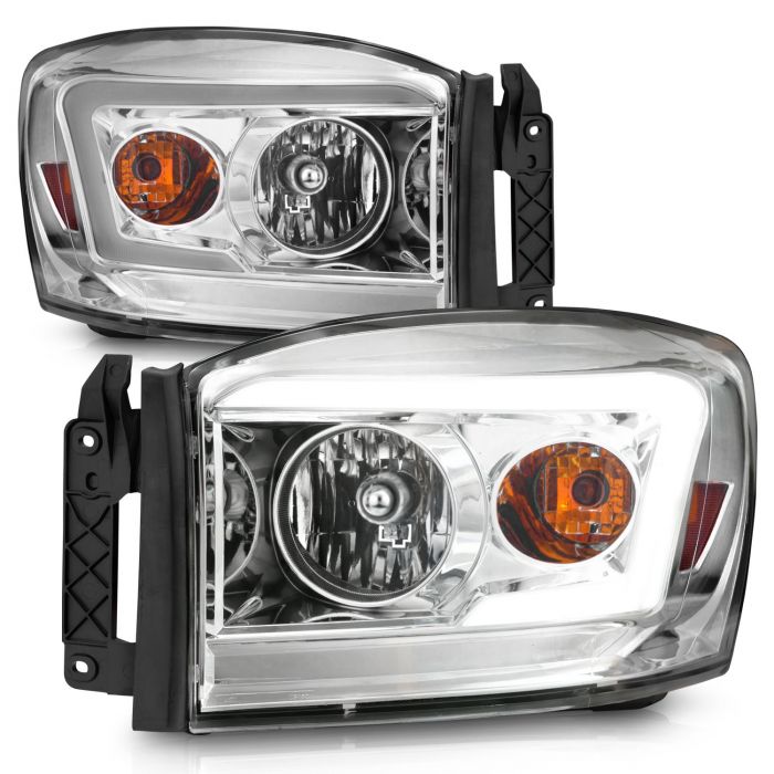 Anzo DODGE RAM 1500 06-08/ 2500/3500 06-09 CRYSTAL C BAR HEADLIGHTS CHROME - 111525 ANZO