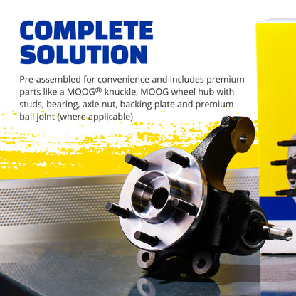 MOOG 07-10 Volkswagen Golf City Front Right Complete Knuckle Assembly Moog