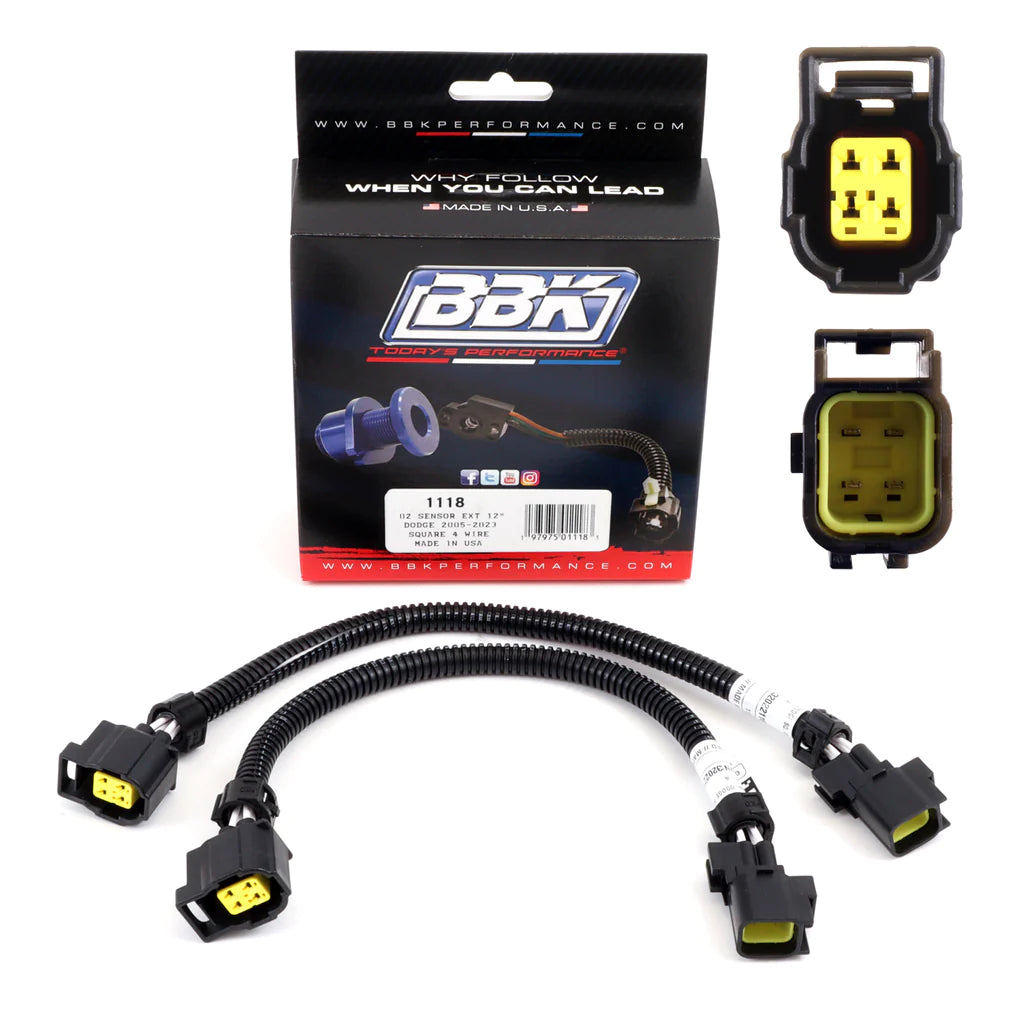 BBK Dodge 5.7 6.1 6.4 O2 Sensor Extensions 4 Pin Rear 24 Inch 05-23