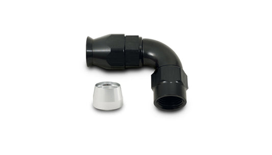 Vibrant Performance 90 Degree High Flow Hose End Fitting for PTFE Lined Hose, -4AN, AN Performance Fluid Plumbing - Part 28904