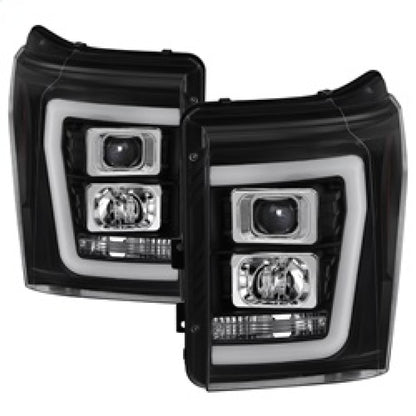 Spyder Ford F-250/F-350/F450 Super Duty 11-16 V2 Projector Headlights - Black (PRO-YD-FS11V2-LB-BK) SPYDER