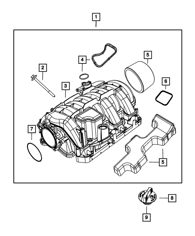 Genuine OEM Mopar Intake Manifold Seal (53022143AB) X1