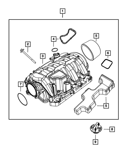 Genuine OEM Mopar Intake Manifold Seal (53022143AB) X1