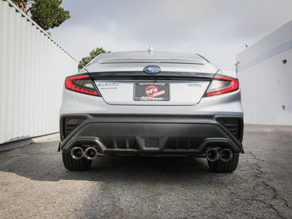 aFe POWER Takeda 3in to 2-1/2in 304 SS Cat-Back Exhaust w/ Polished Tips 22-23 Subaru WRX H4-2.4L(t) aFe