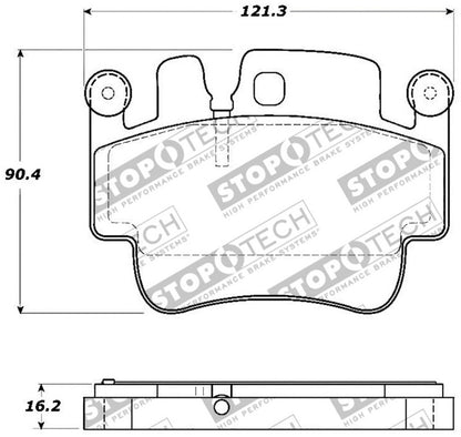 StopTech Premium Ceramic Front Brake Pads - 308.09170 Stoptech