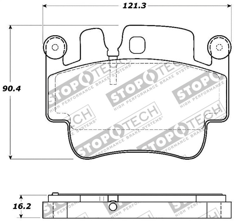 StopTech Premium Ceramic Front Brake Pads - 308.09170