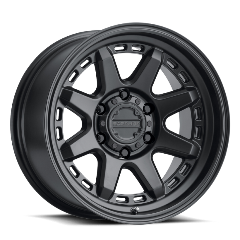 Raceline 947B Scout 17x9in / 8x165.1 BP / 18mm Offset / 125.2mm Bore - Satin Black Wheel