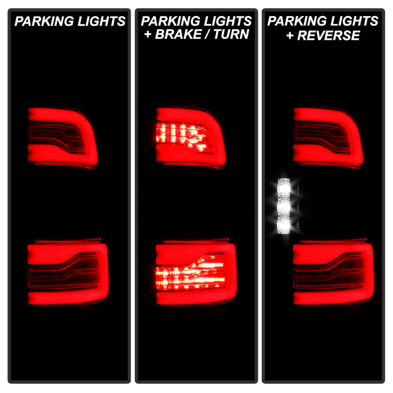 Spyder Dodge RAM 1500 19-21 Factory LED Model LED Tail Lights - Red Clear ALT-YD-DR19LED-SEQ-BK SPYDER