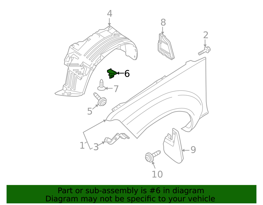 OEM Nissan Fender Liner Grommet - 01281-00831