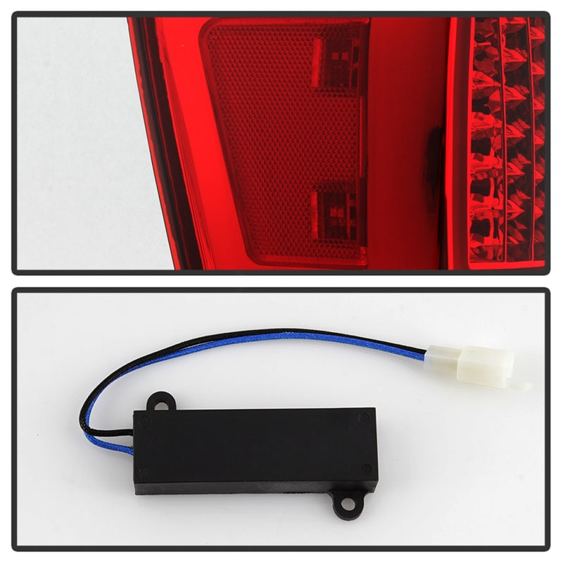 xTune 16-18 Toyota Tacoma Light Bar LED Tail Lights - Chrome (ALT-JH-TTA16-LBLED-C) SPYDER