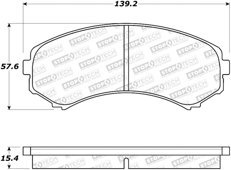 StopTech Premium Ceramic Brake Pads - 308.08670