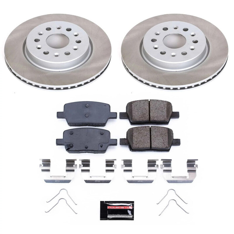 Power Stop 17-20 GMC Acadia Rear Semi-Coated Rotor Kit PowerStop