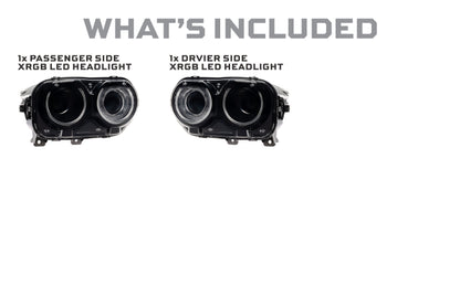 XRGB LED Headlights: Dodge Challenger (15-23 / RGB / Set)