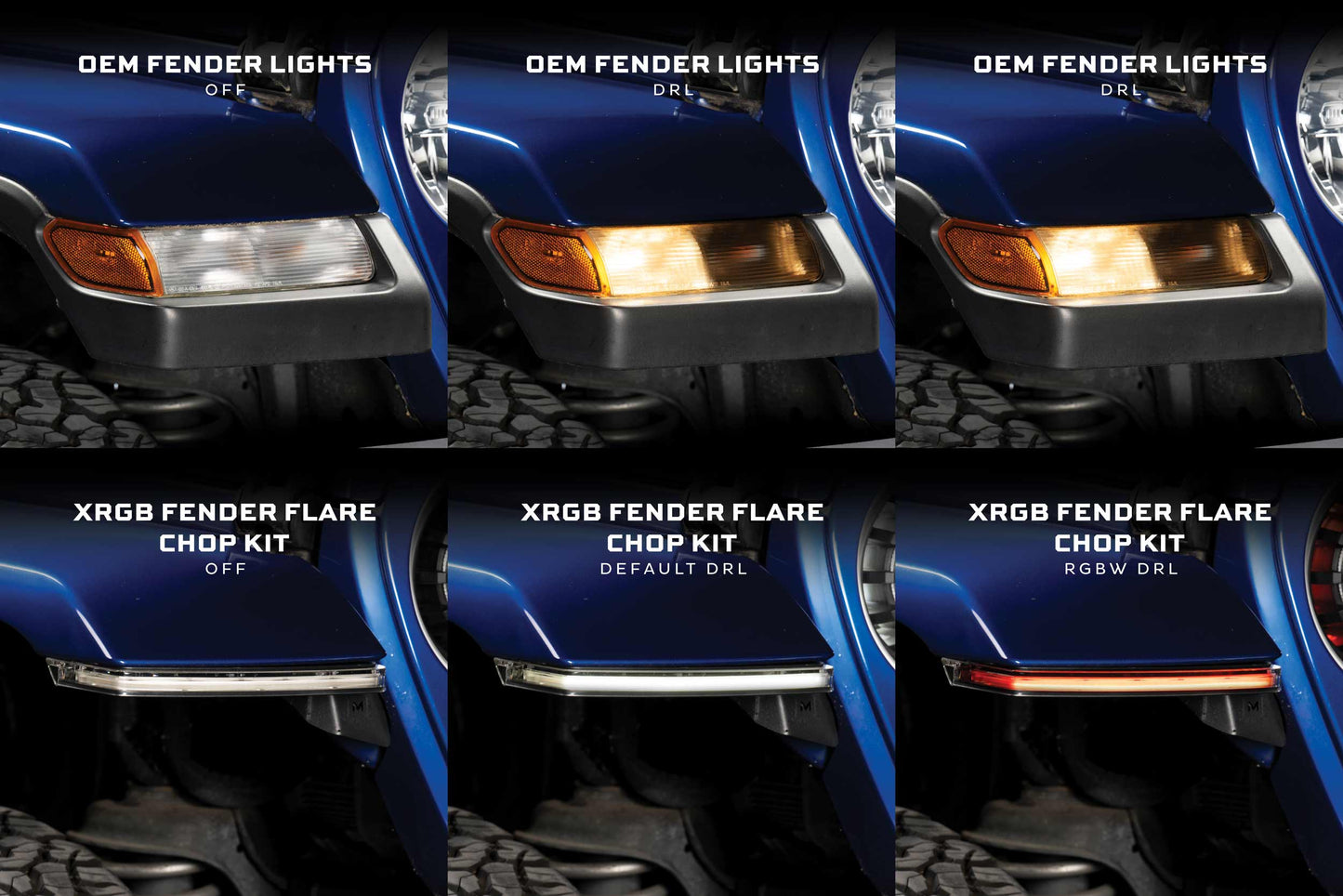 Standard Jeep JL / JT XRGB Fender Flare Chop Kit (Set)