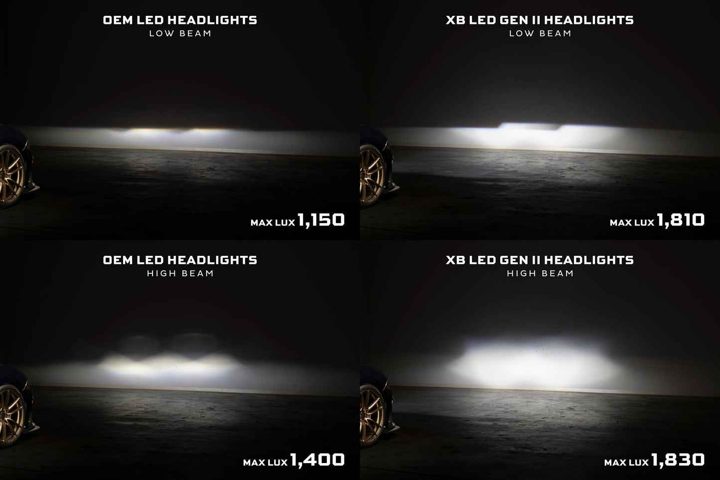 XB LED Headlights: 18-23 Ford Mustang (Gen II / Set)