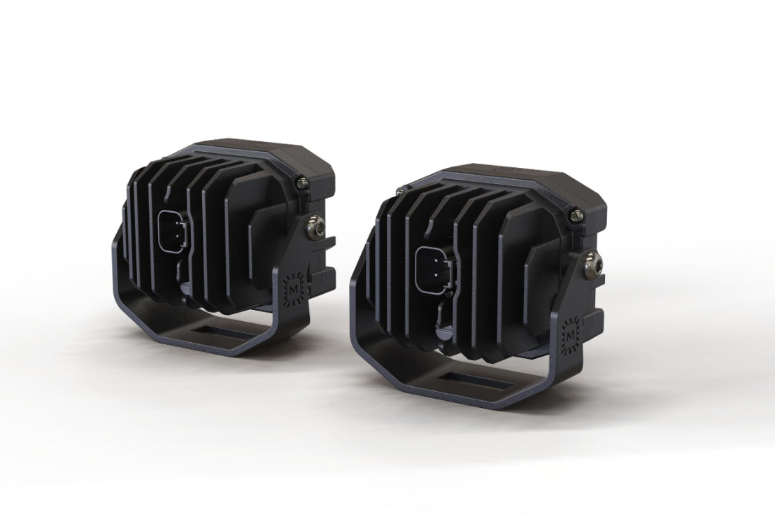 Morimoto 4Banger Ditch Light Kit: Wrangler JL (NCS White Flood Beam)