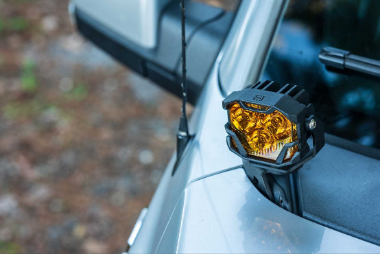 Morimoto 4Banger Ditch Light Kit: 17-20 Raptor (NCS Yellow Flood Beam)
