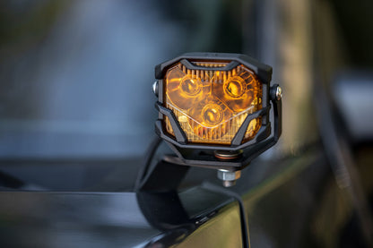 Morimoto 4Banger Ditch Light Kit: 2021+ Bronco (HXB Yellow Flood Beam)
