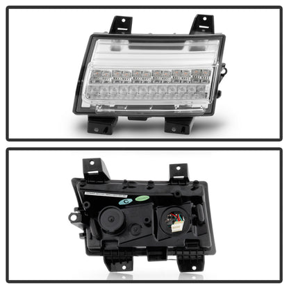 Spyder Jeep Wrangler 2018-2019 (LED Model Only) LED Front Bumper Lights - Sequential Signal - Chrome SPYDER