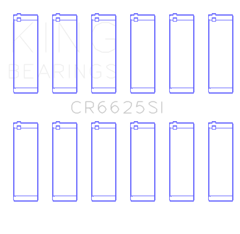 King Engine Bearings ChevrolET 262 (Size +0.25mm) Connecting Rod Bearing Set King Engine Bearings