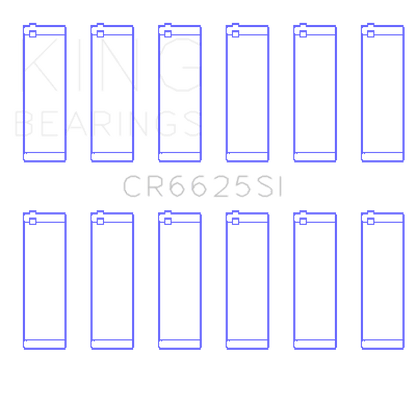 King Engine Bearings ChevrolET 262 (Size +0.25mm) Connecting Rod Bearing Set King Engine Bearings