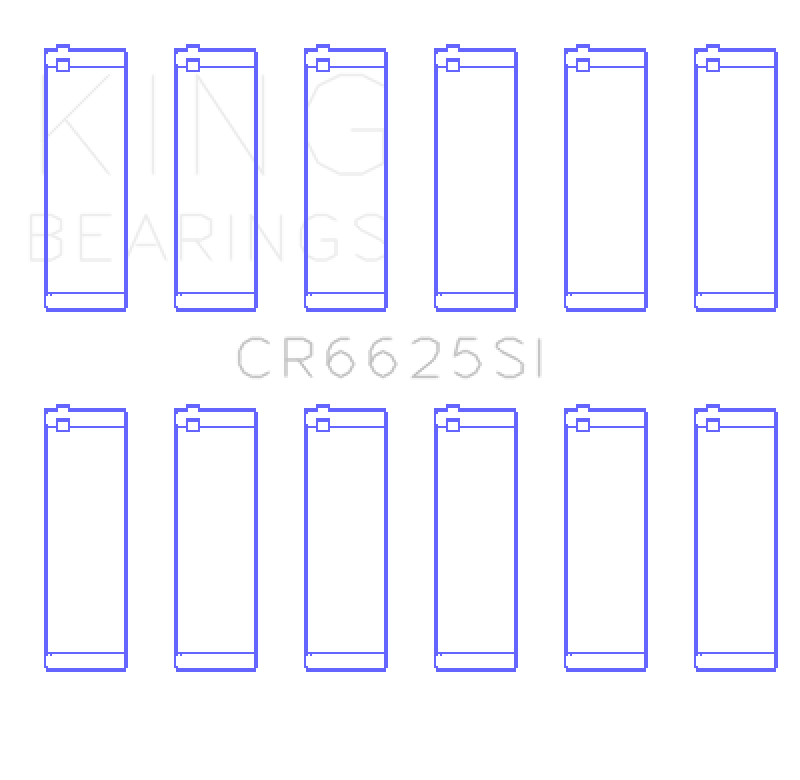 King Engine Bearings ChevrolET 262 (Size +1.0mm) Connecting Rod Bearing Set King Engine Bearings