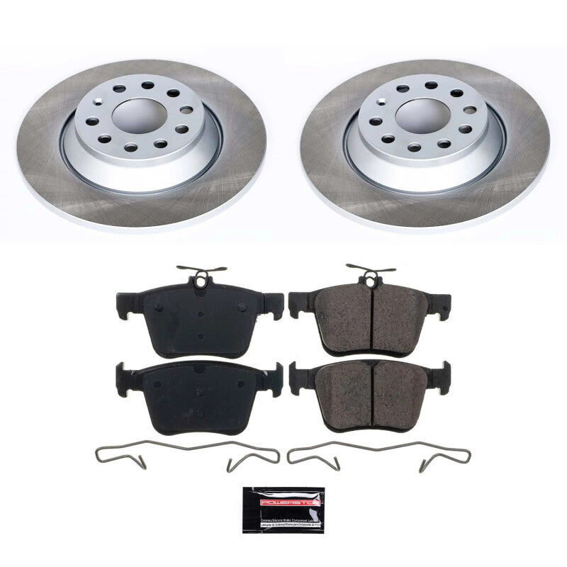 Power Stop 18-22 Volkswagen Tiguan Rear Semi-Coated Rotor Kit