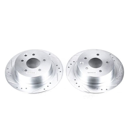 Power Stop 02-18 Nissan Altima Rear Evolution Drilled & Slotted Rotors - Pair PowerStop